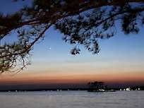 View from the covered dock