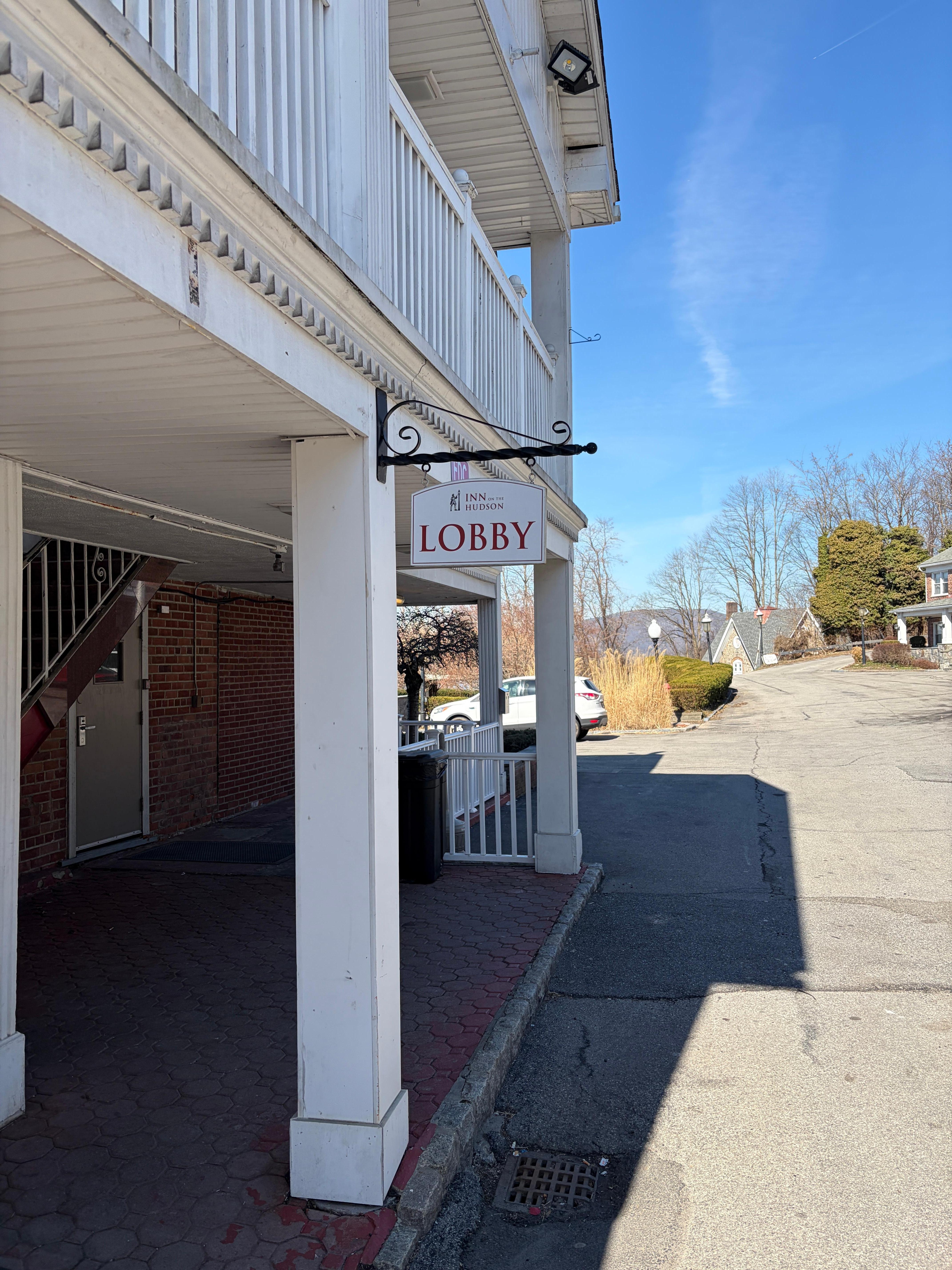 Side view of the front entrance 