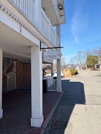 Side view of the front entrance