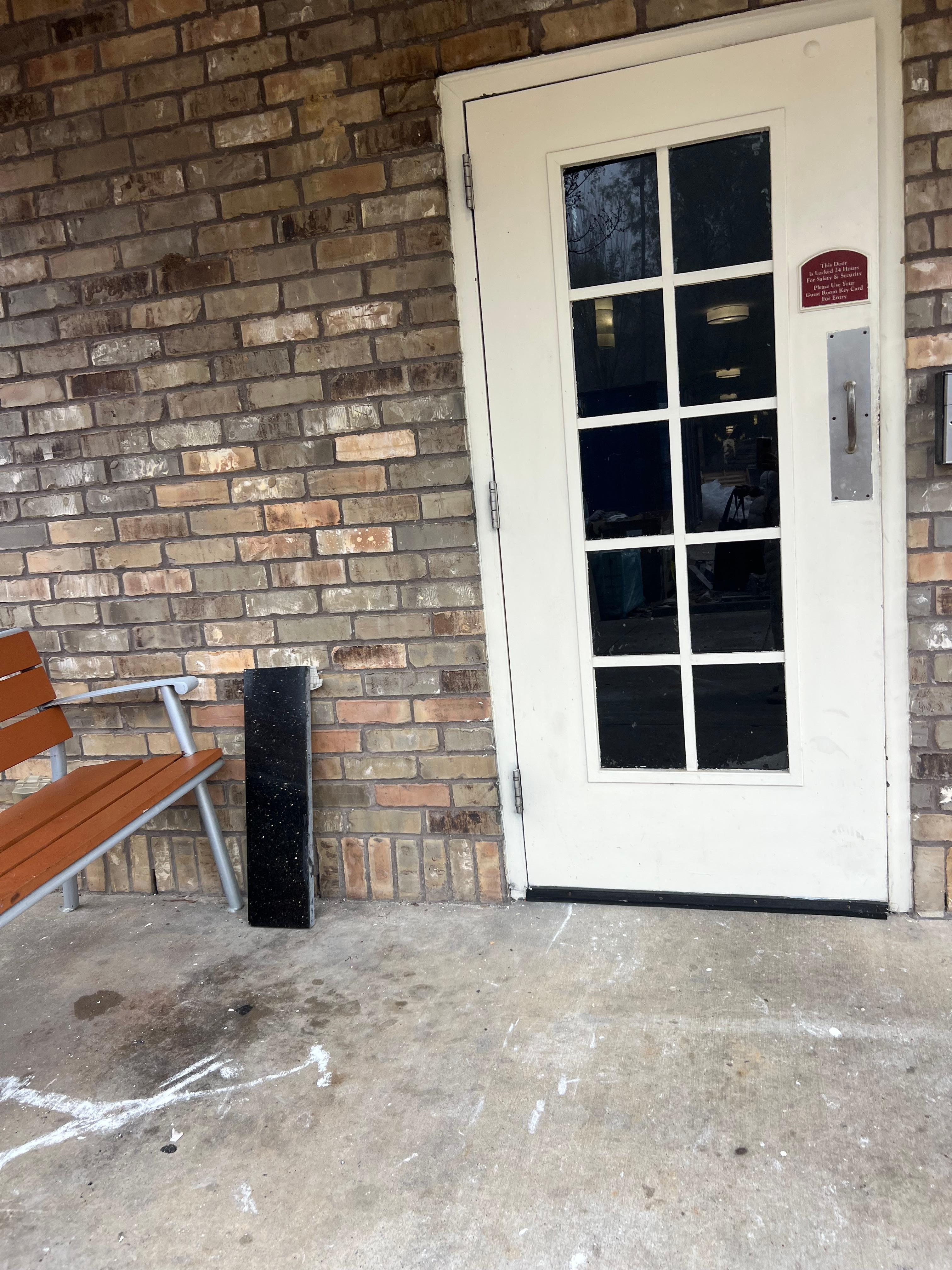 Side entrance that did not lock