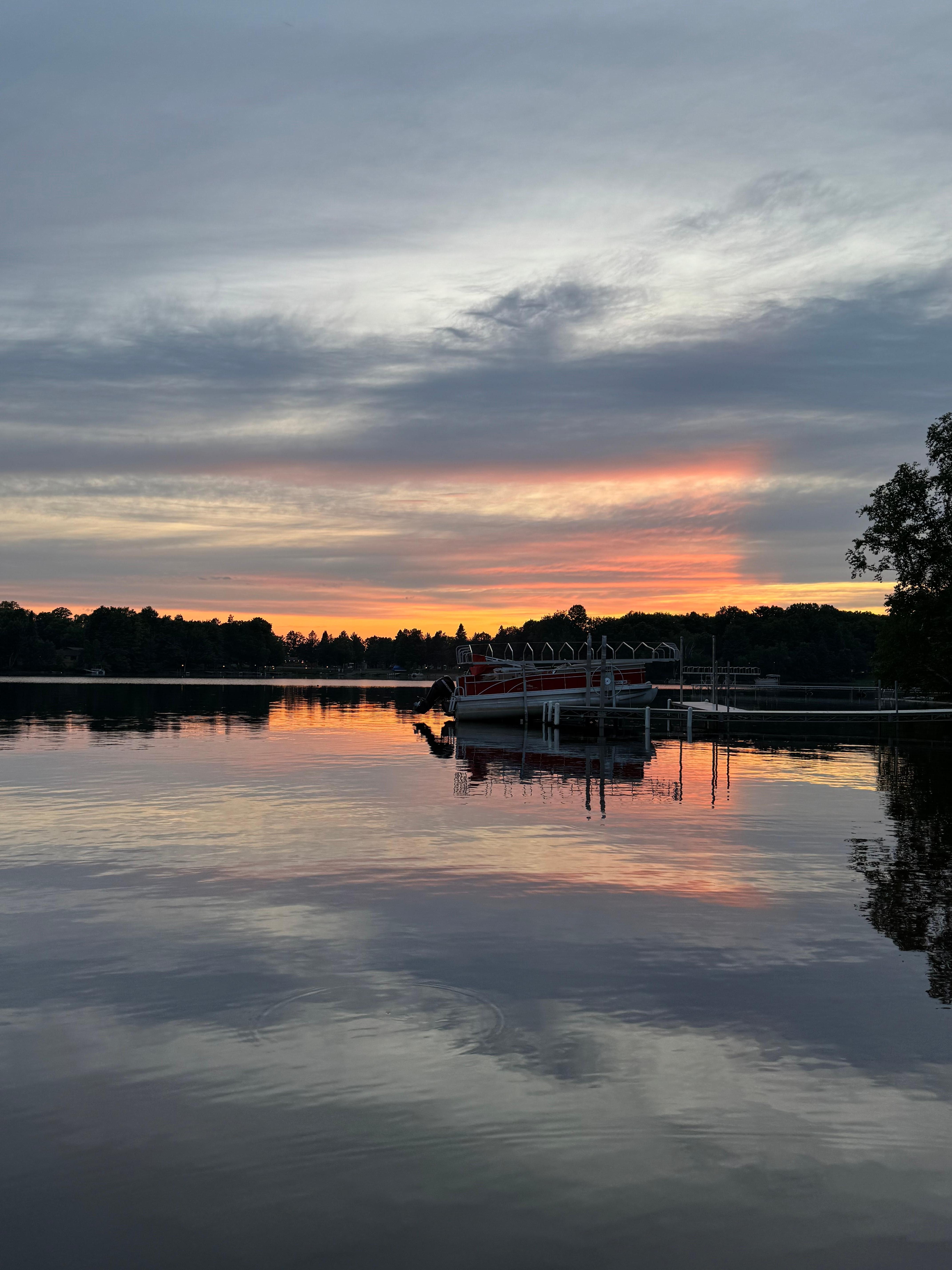 Off the dock at dusk