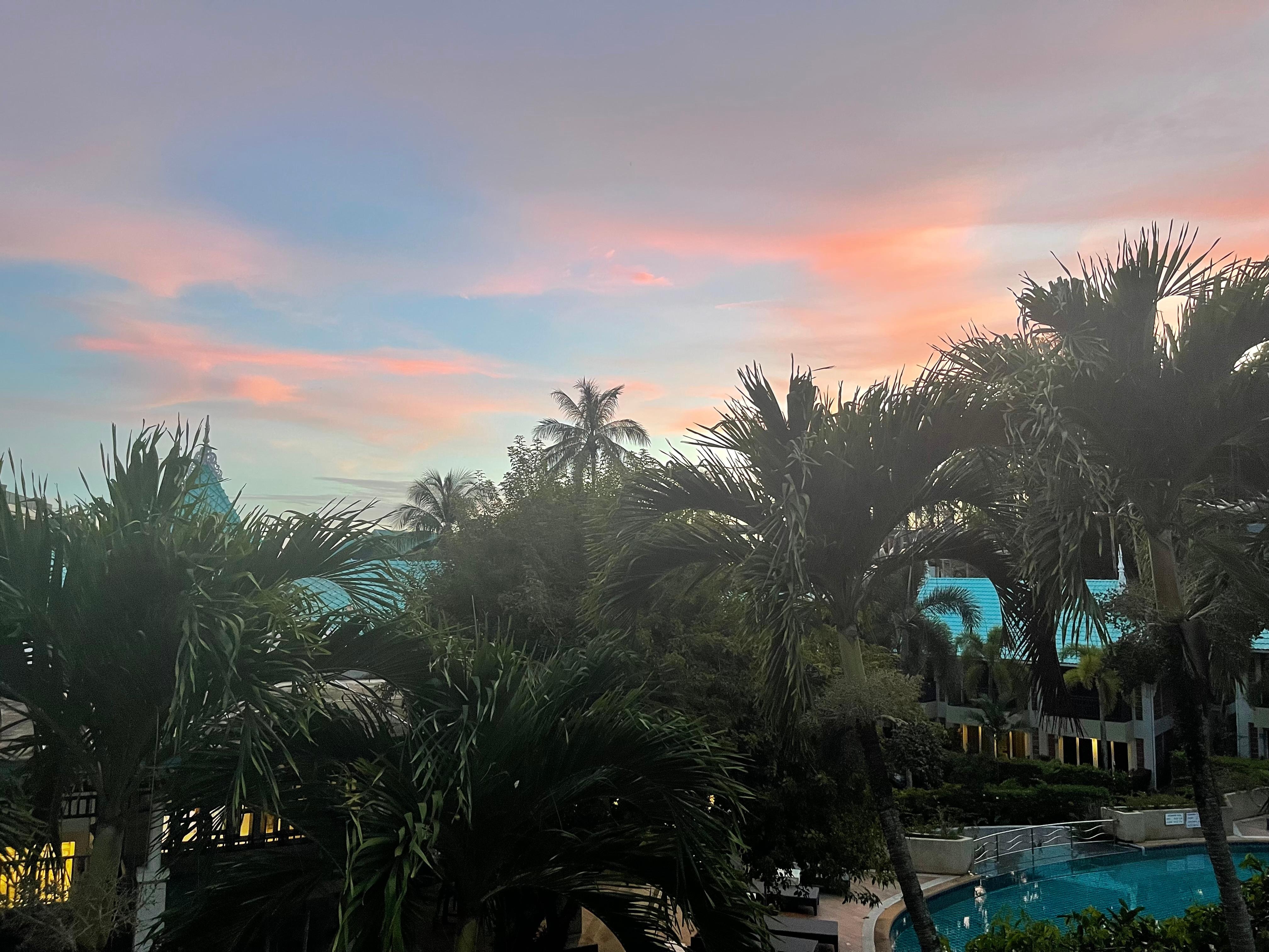 Hillside pool view ideal those unbeatable Thailand sunsets