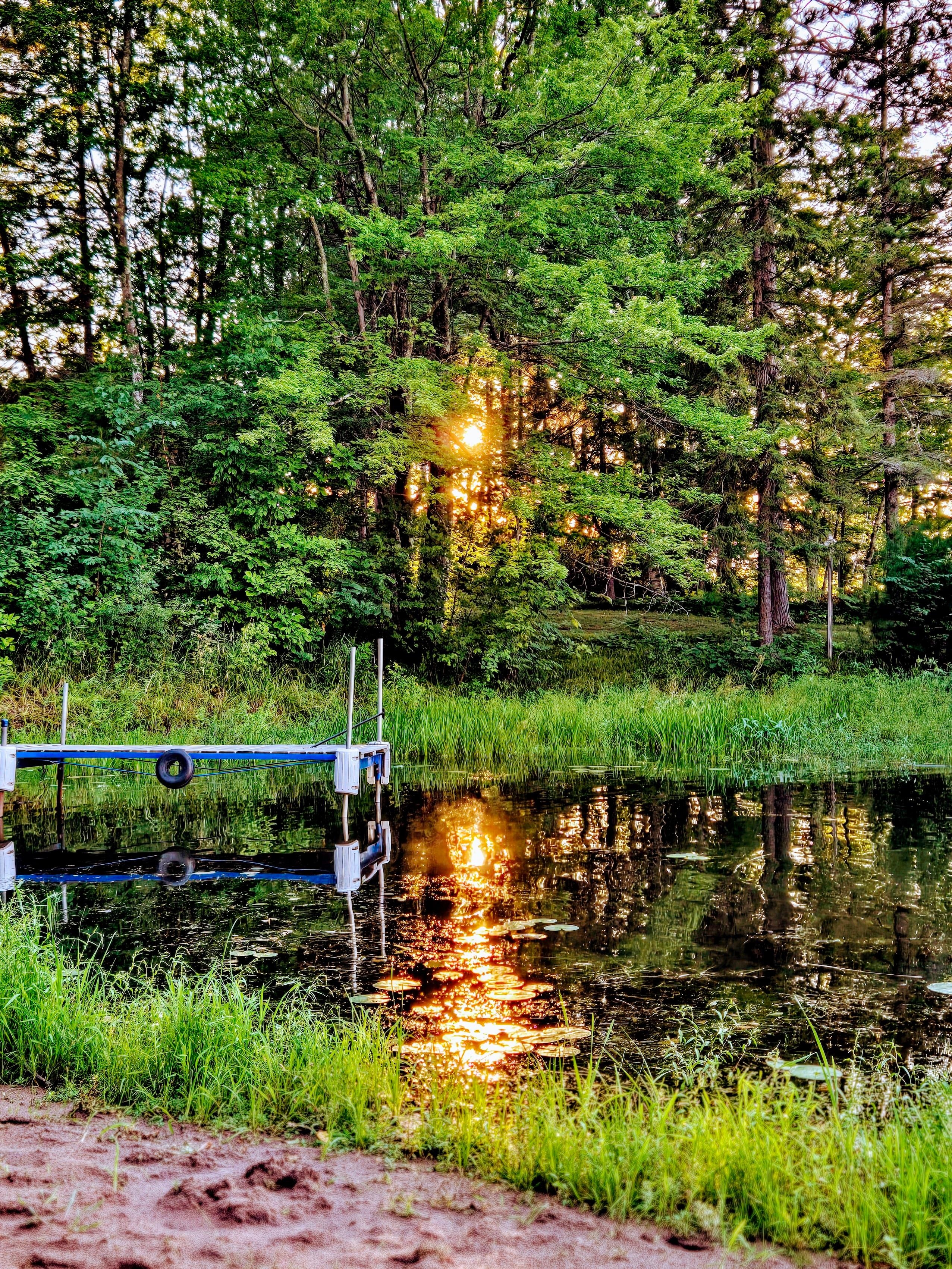 Sunset from the little beach area