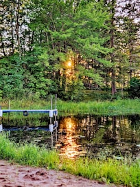 Sunset from the little beach area