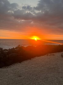 Sunset from the oceanfront common area