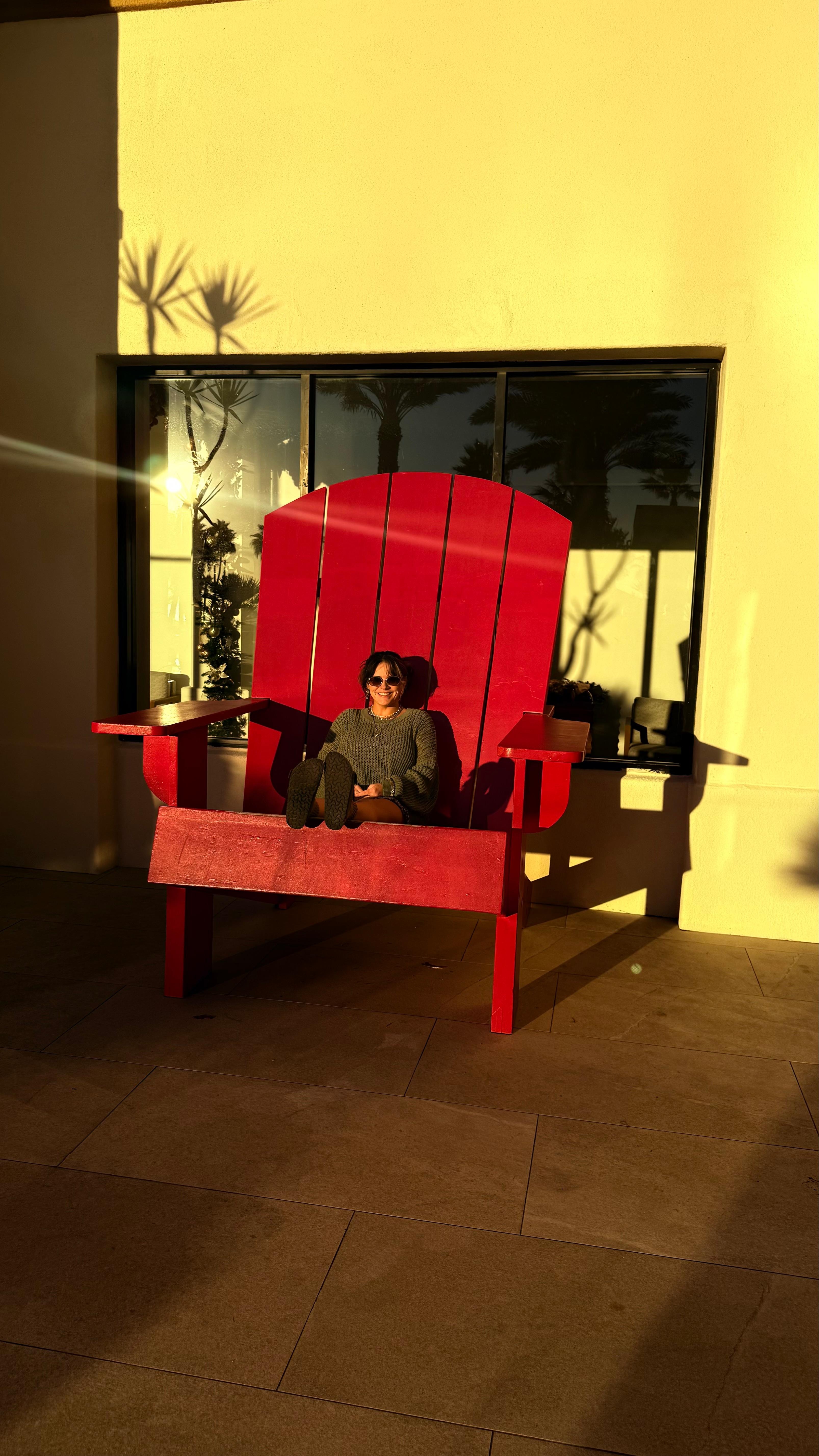 Lounging by the pool 