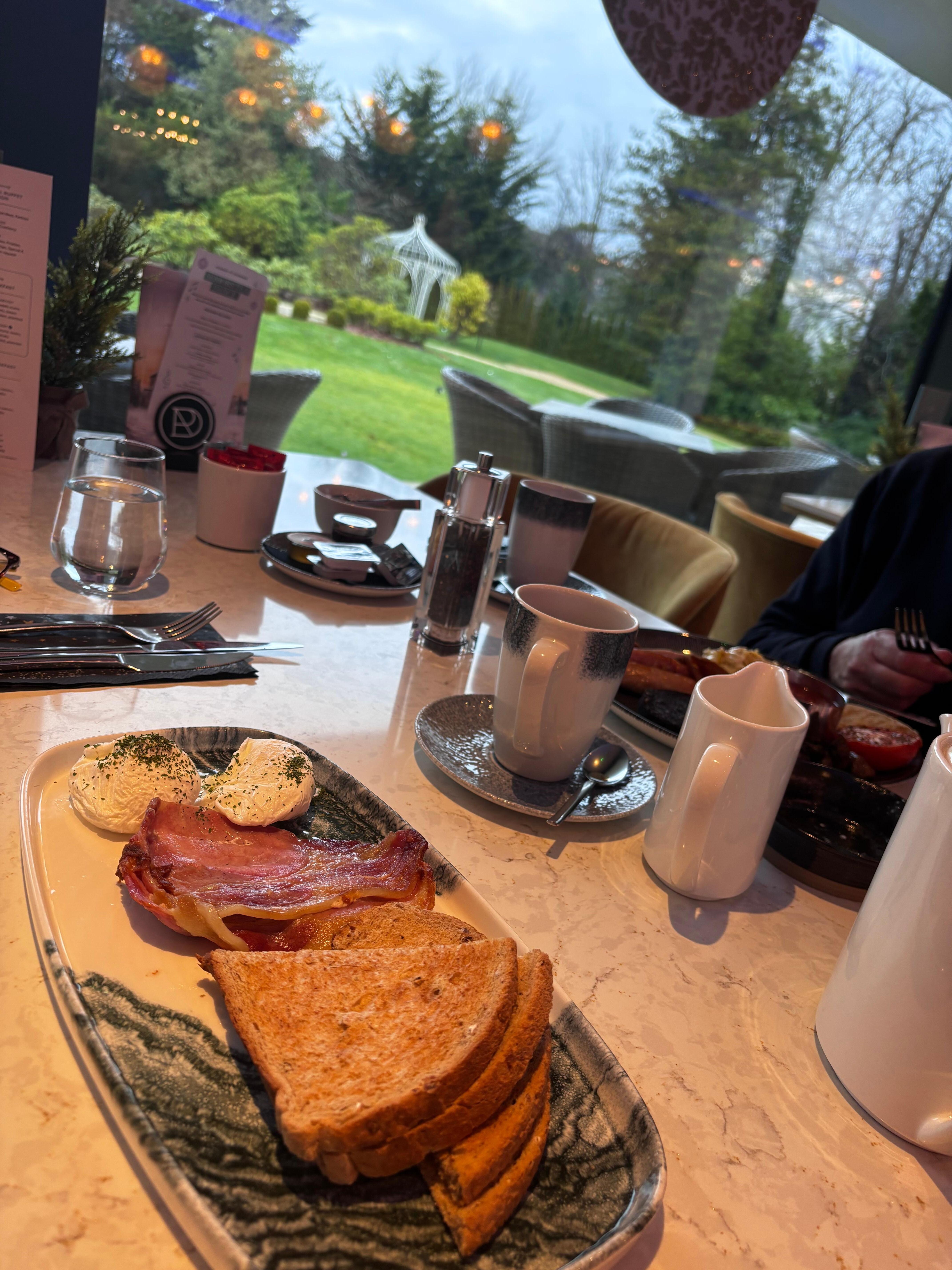 Breakfast with a lovely view 