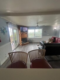 View from kitchen to living room
