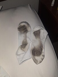 brand new socks, fresh out the shower walking on floor 5 min
