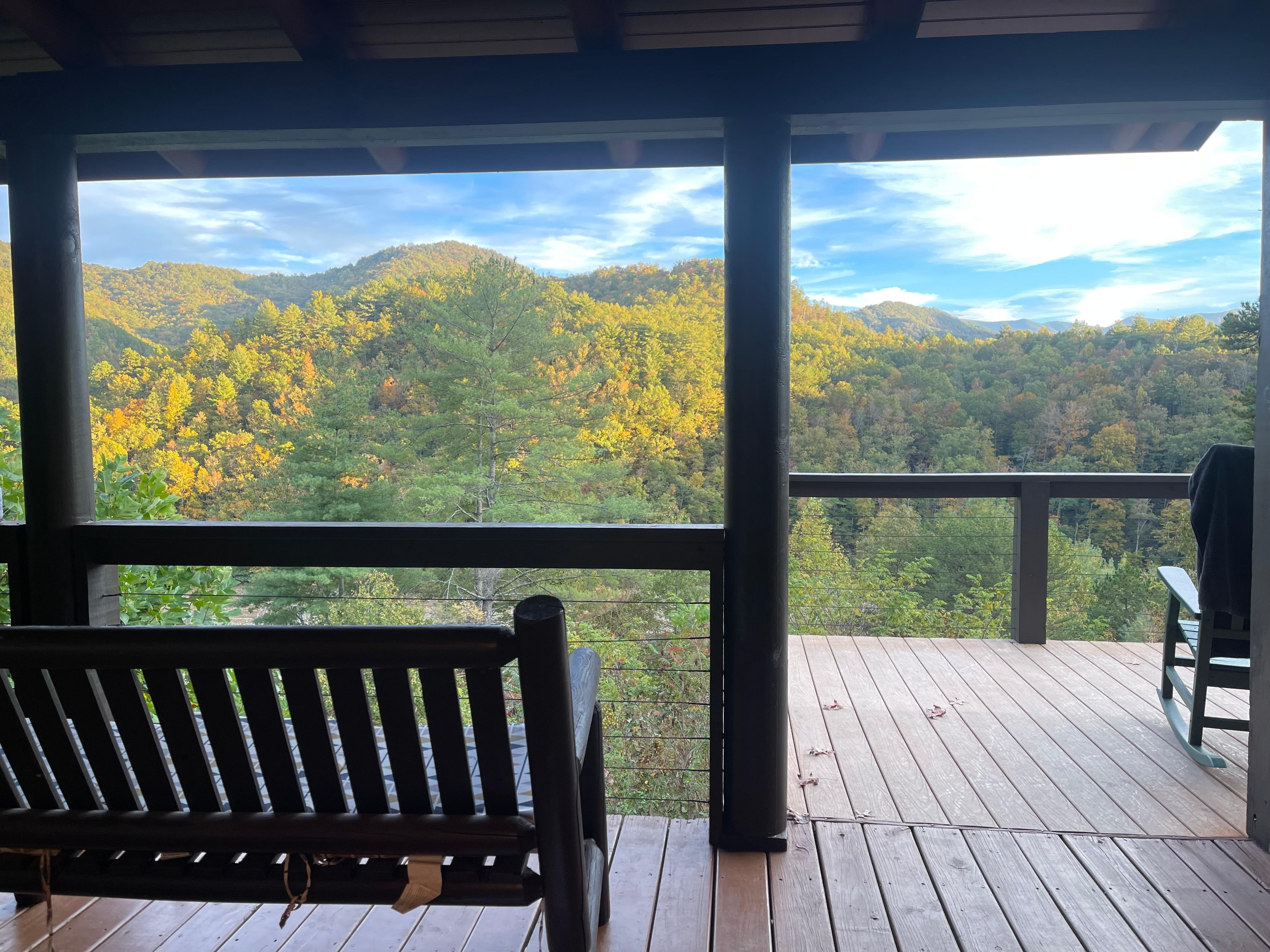 View from kitchen doors.