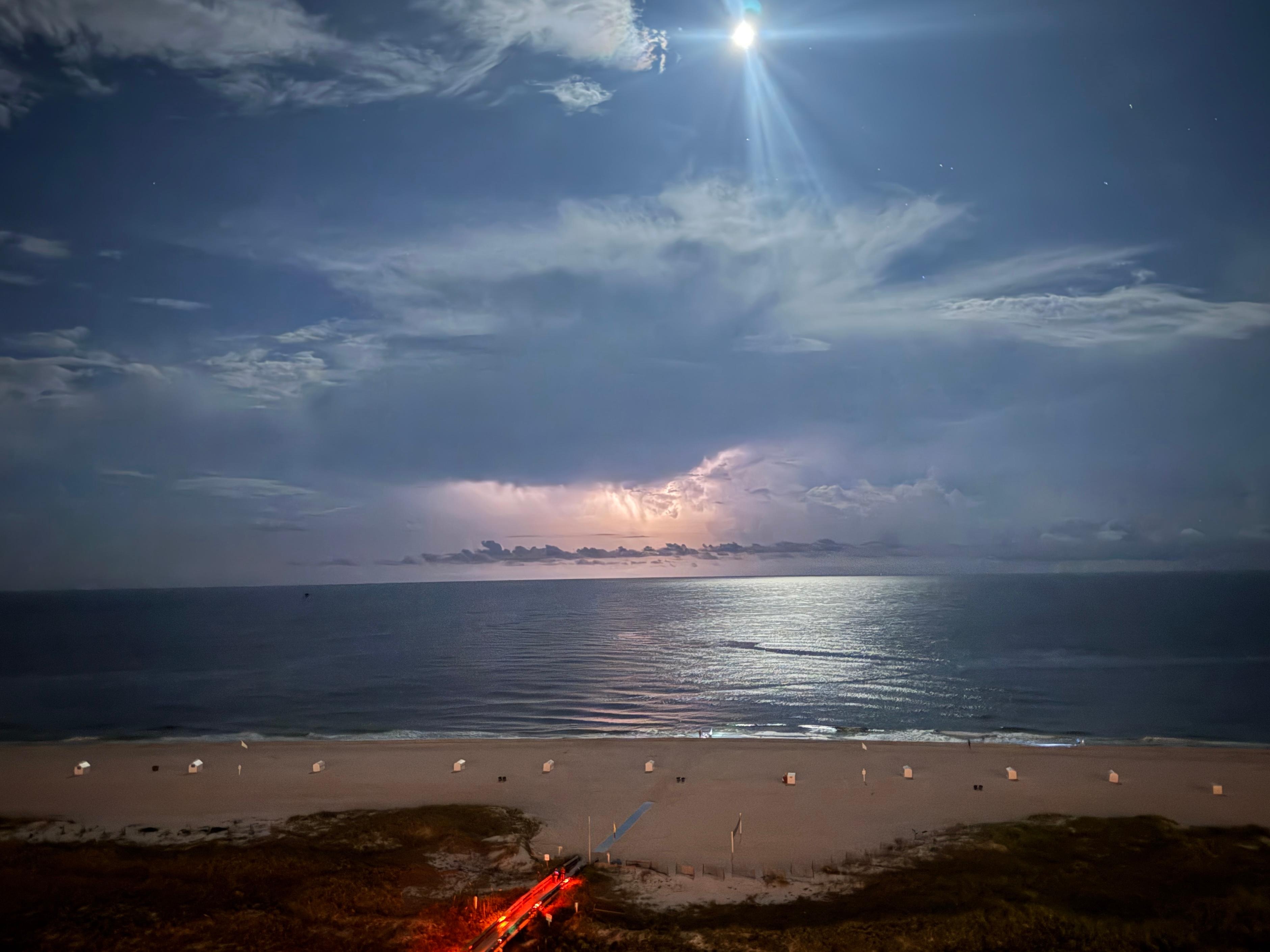Evening views with a storm in the distance!
