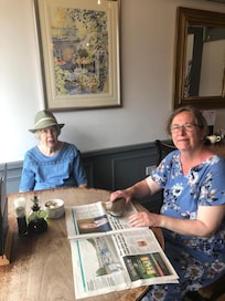 Mum sporting a new hat!