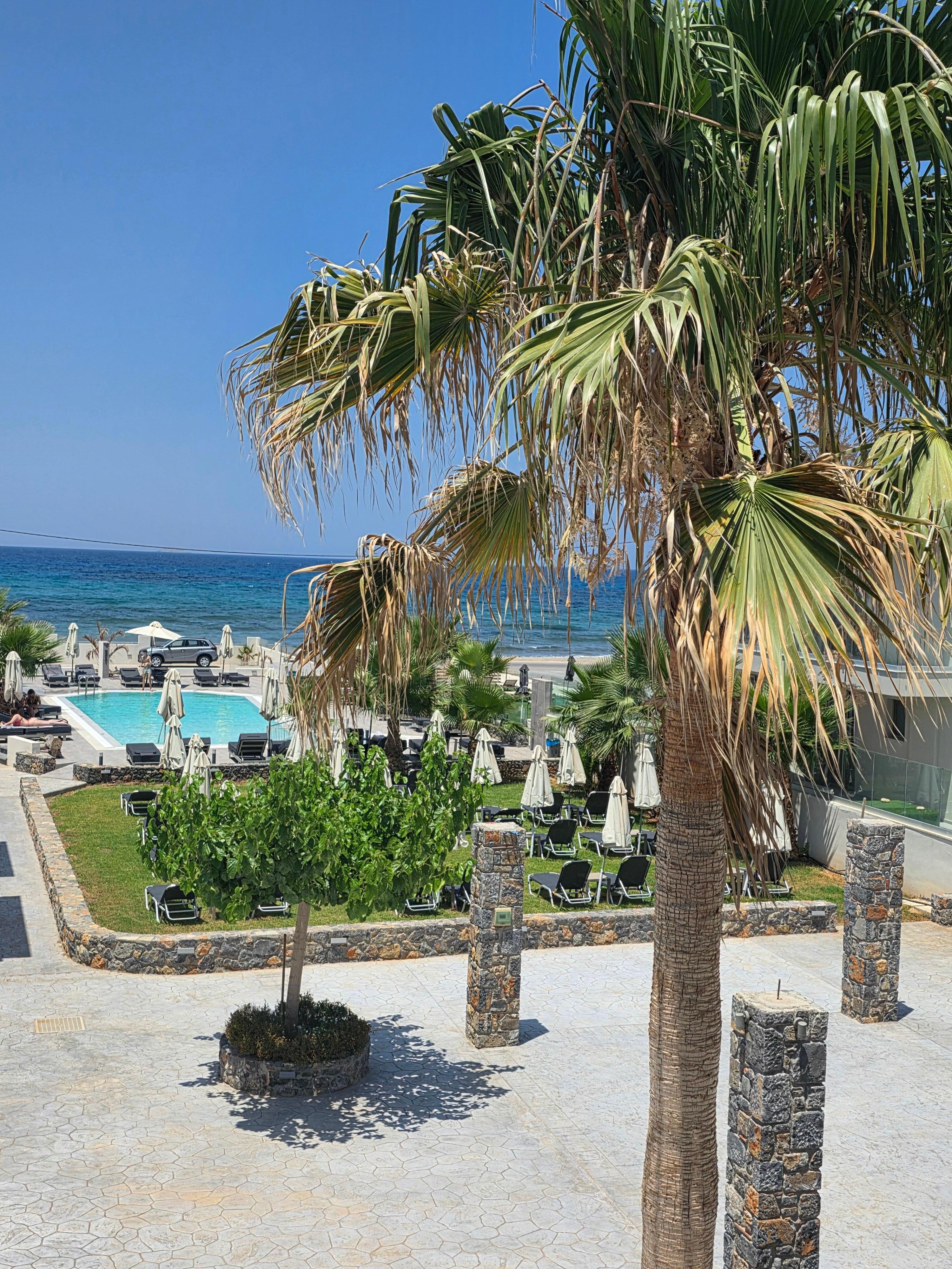 Beautiful pool and view from our balcony 