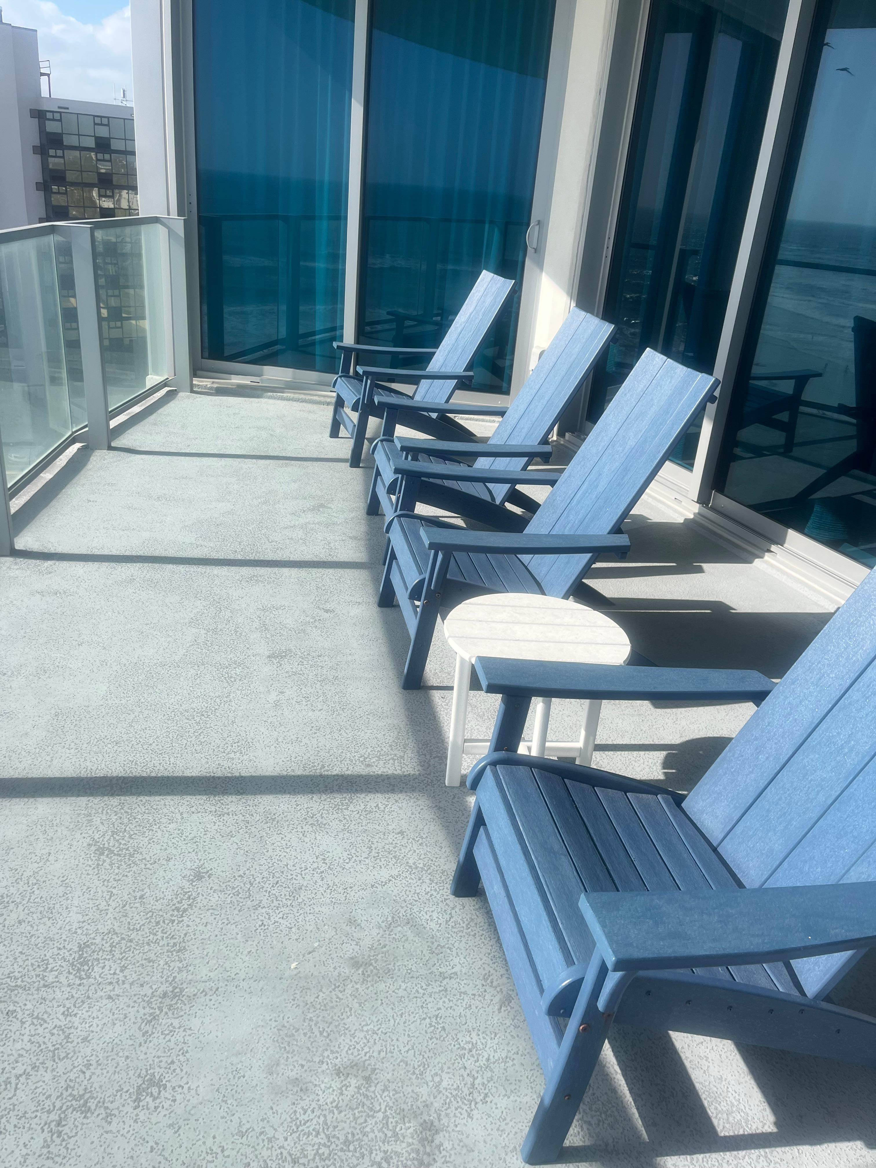 The balconies are very spacious