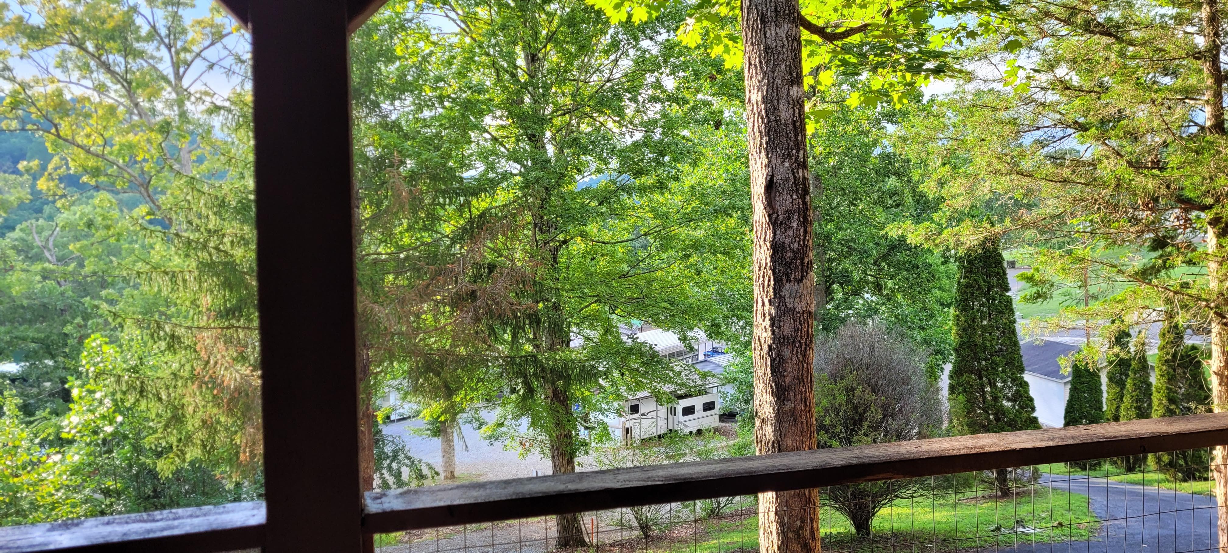 View from the front porch...very private.