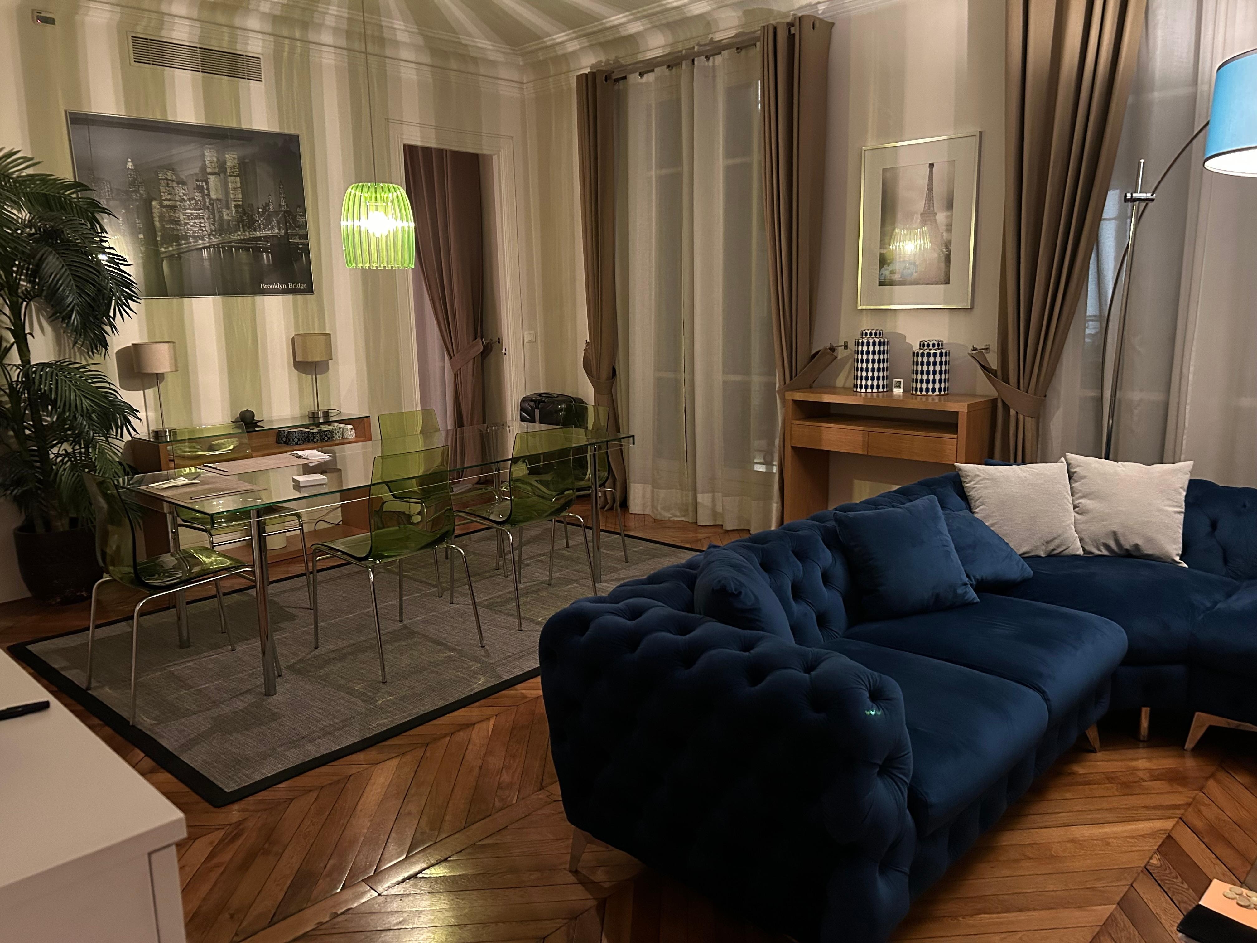 Lovely, large and comfortable living-dining area.