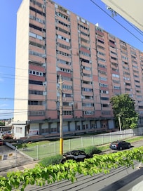 Surrounded by apartments