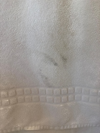 Toalha de banho com manchas