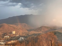 Storm moved through with rainbow