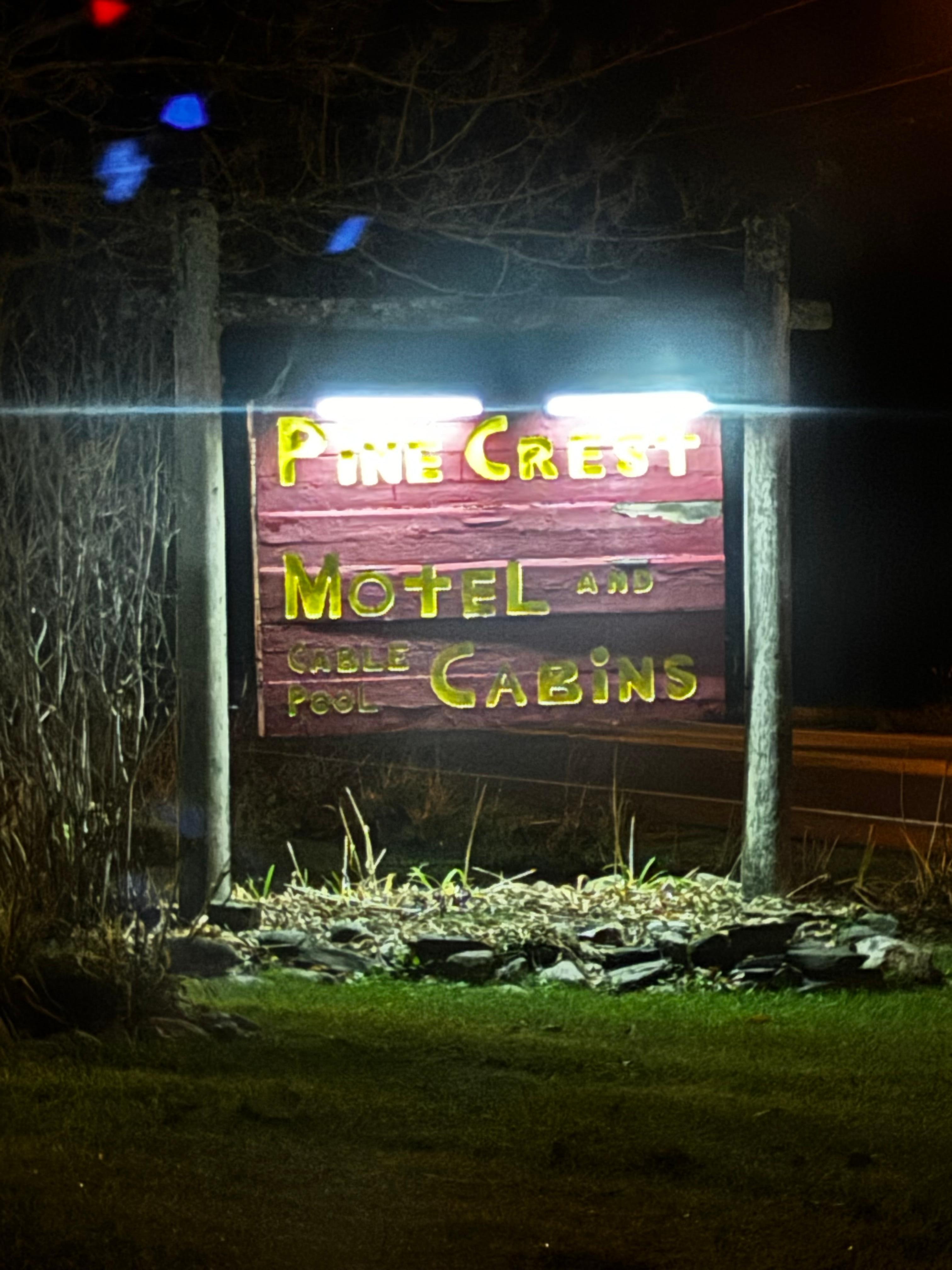 Dark reminiscent of Bates motel.  Perhaps if front office was open and had lights we would of stayed