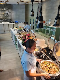 Brunch dining setup QTCHN Restaurant.