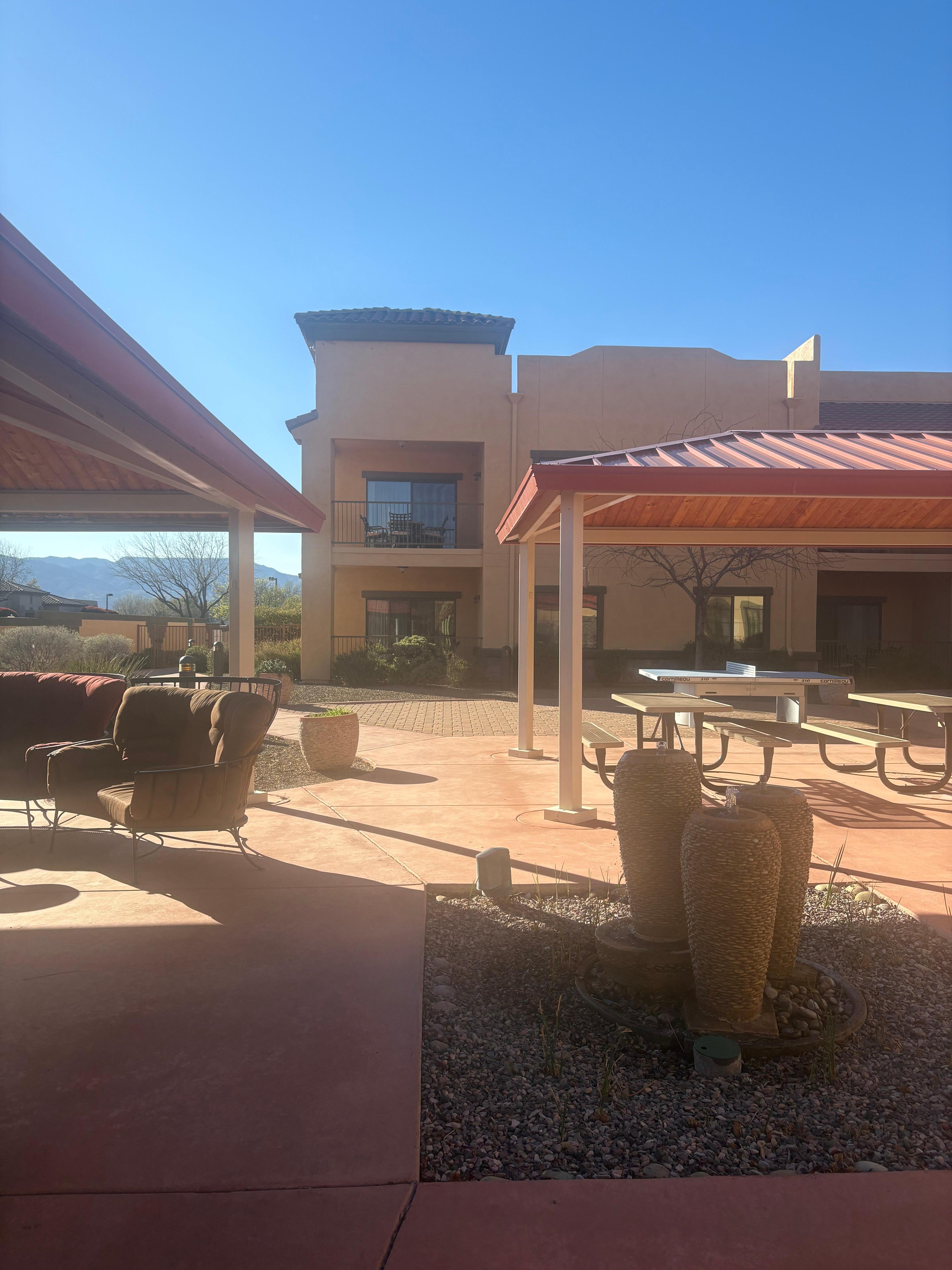 Courtyard our unit backed onto 