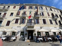 The front of the hotel