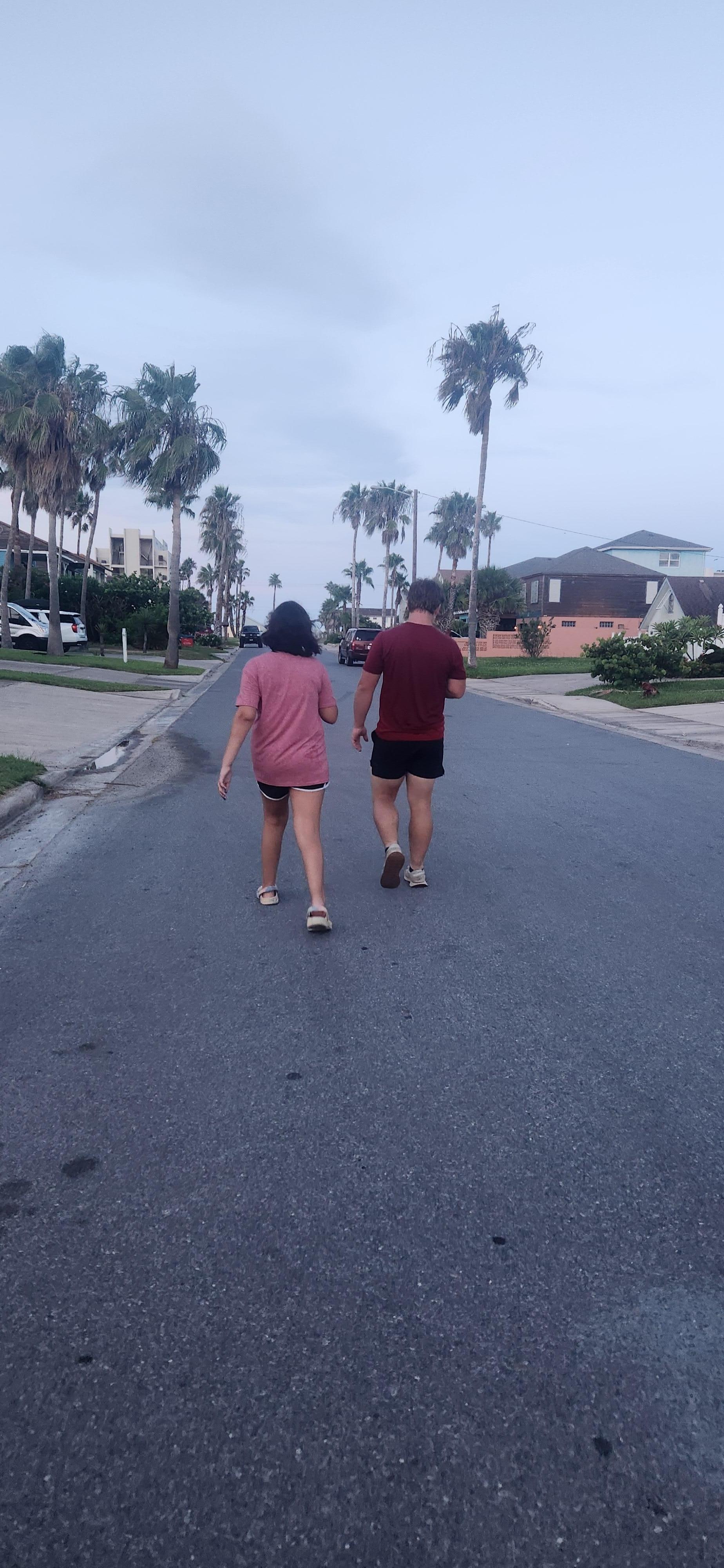 Our street, headed to the beach
