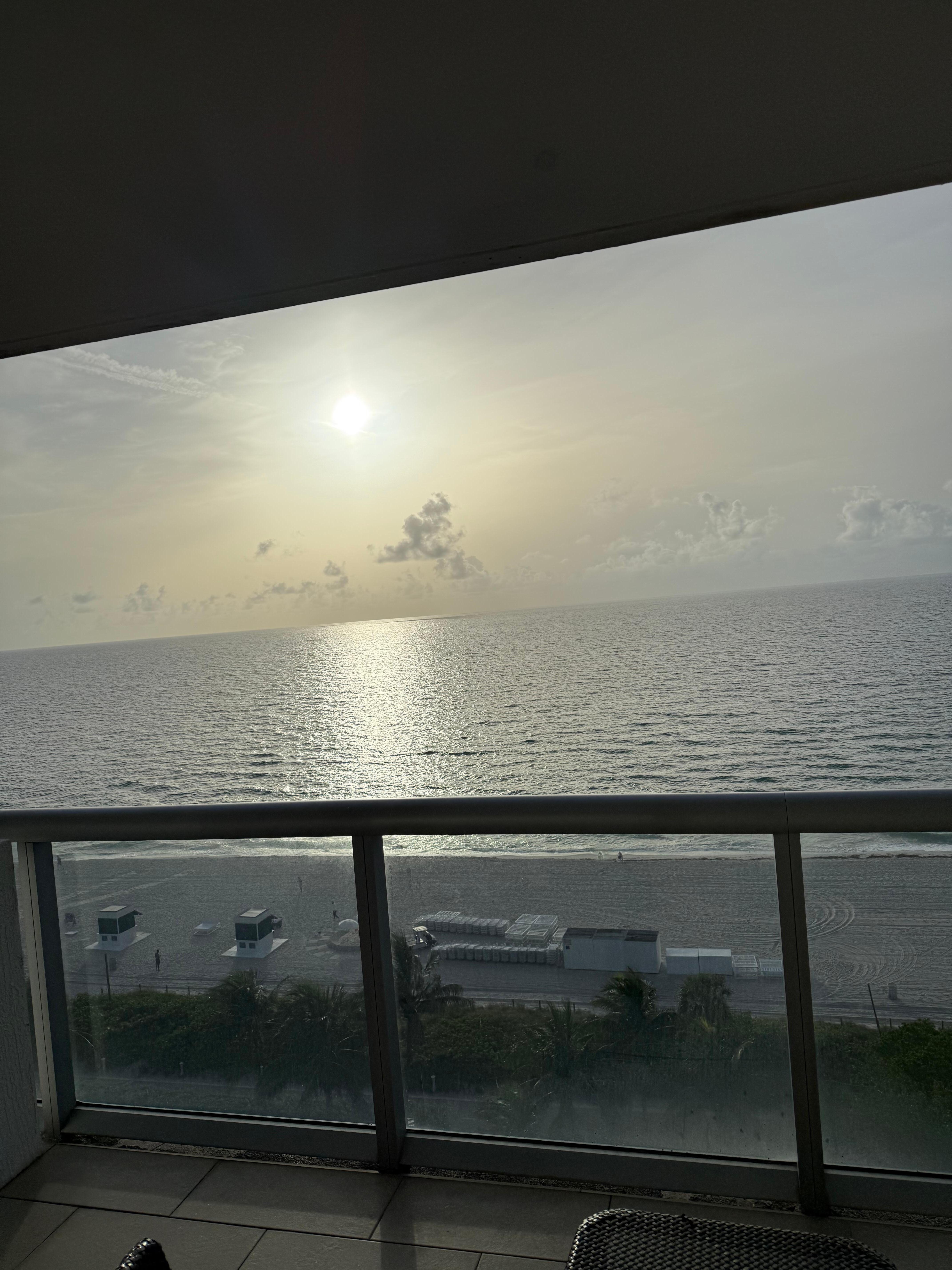 View from an oceanfront balcony 