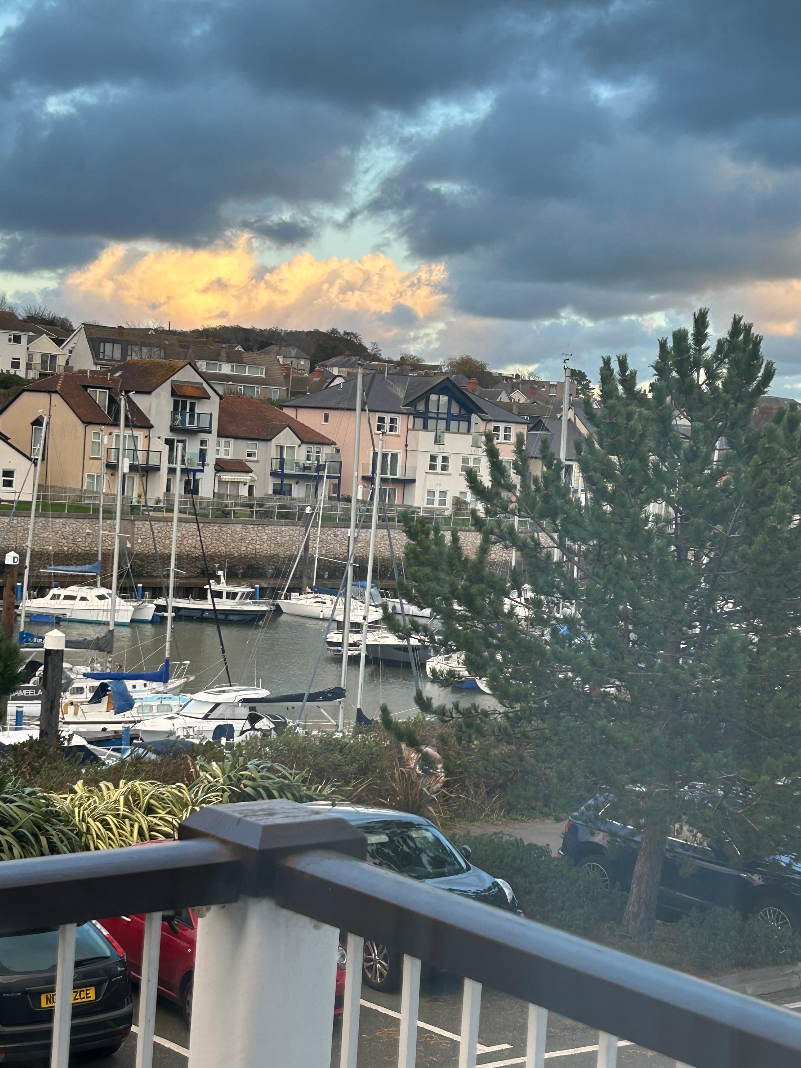 View from our room of the marina 