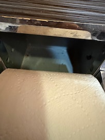 Not clean at all. Has some patota chips inside .