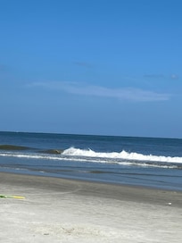 The beach in front of the condo.