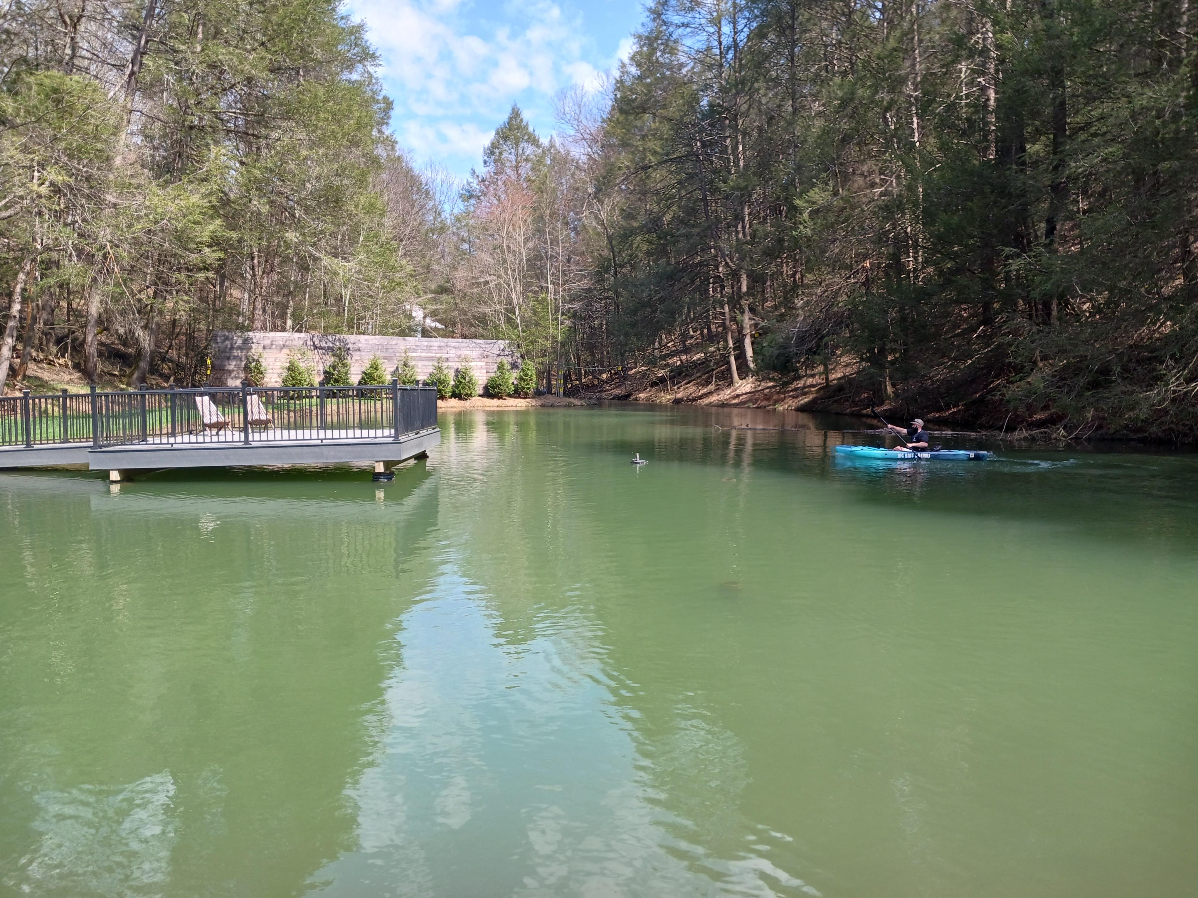 Kayaking in the pond 