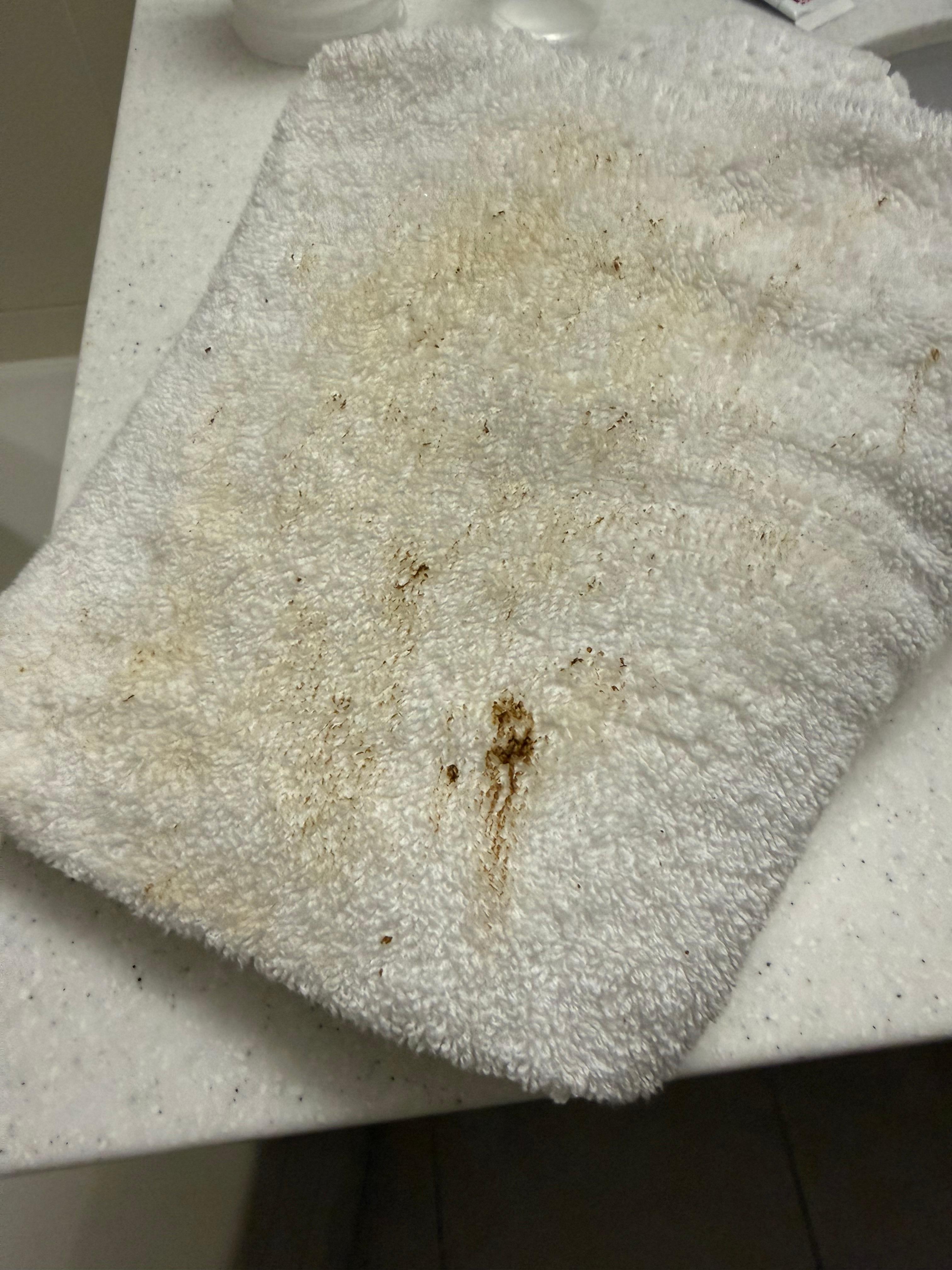 What I wiped from the edge of the tub. 