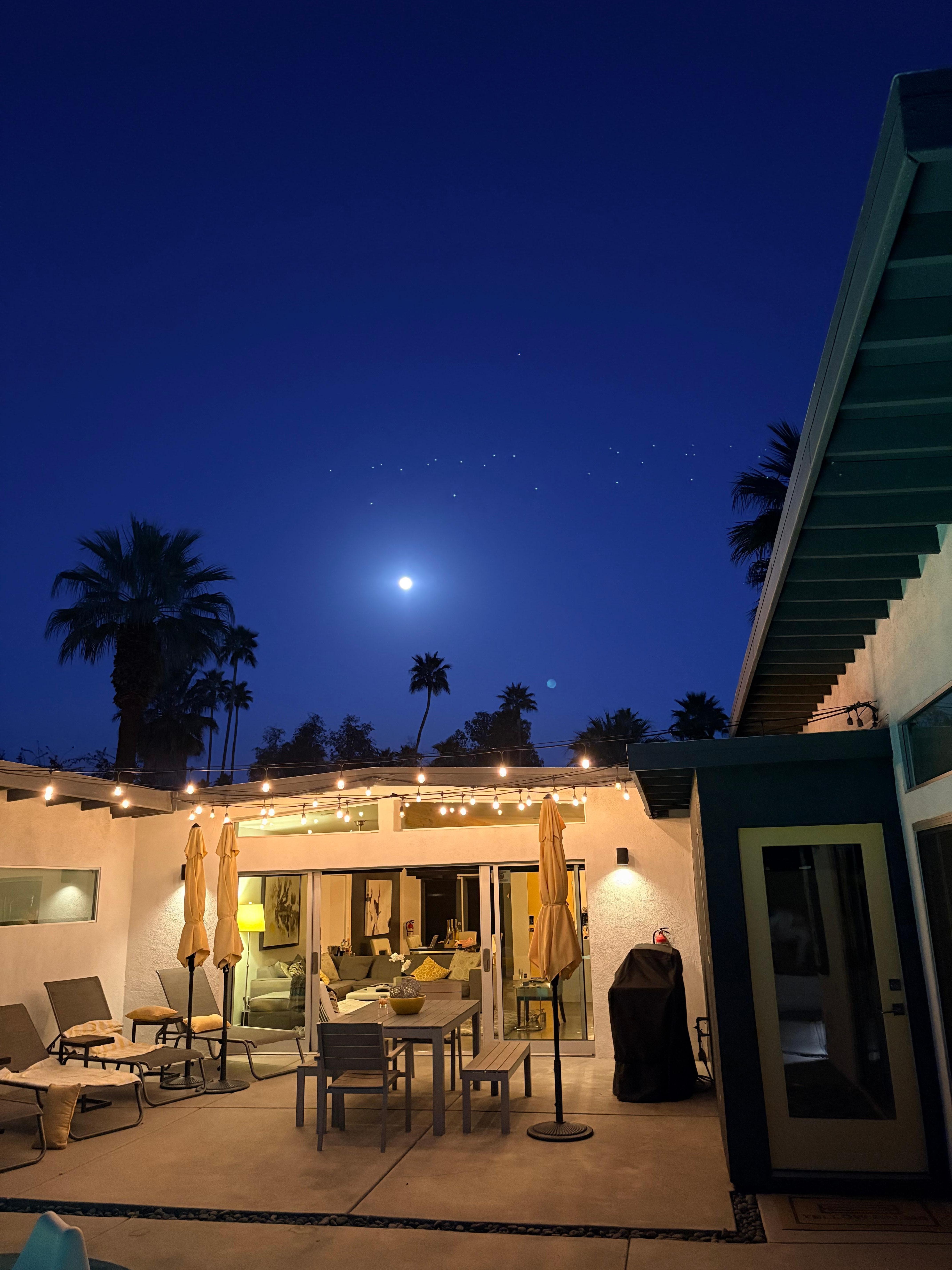 Full moon over Palm Springs