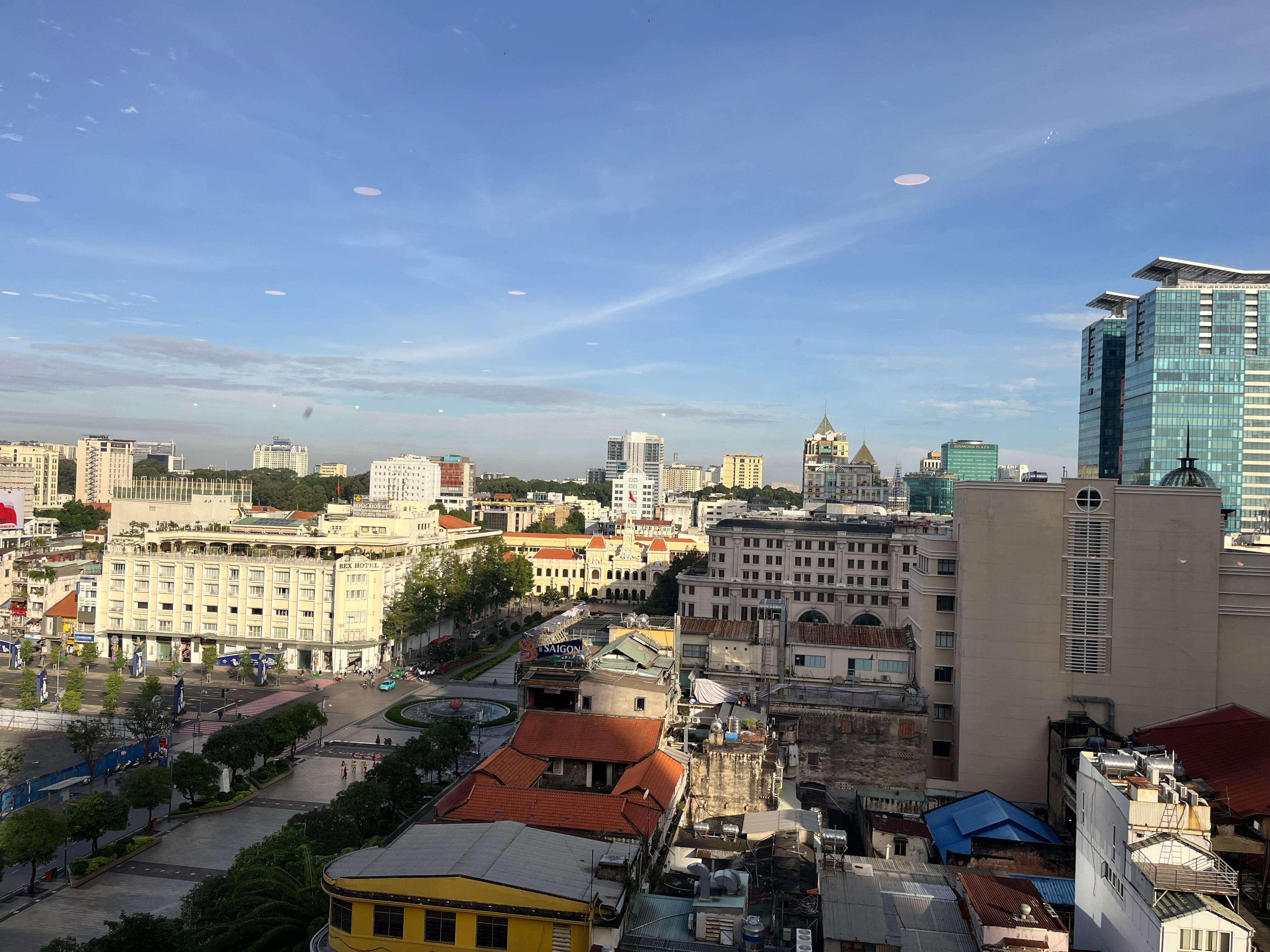 朝食会場（11階レストラン）から見える景色