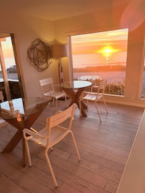 sunset from the lobby