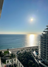 View from side balcony