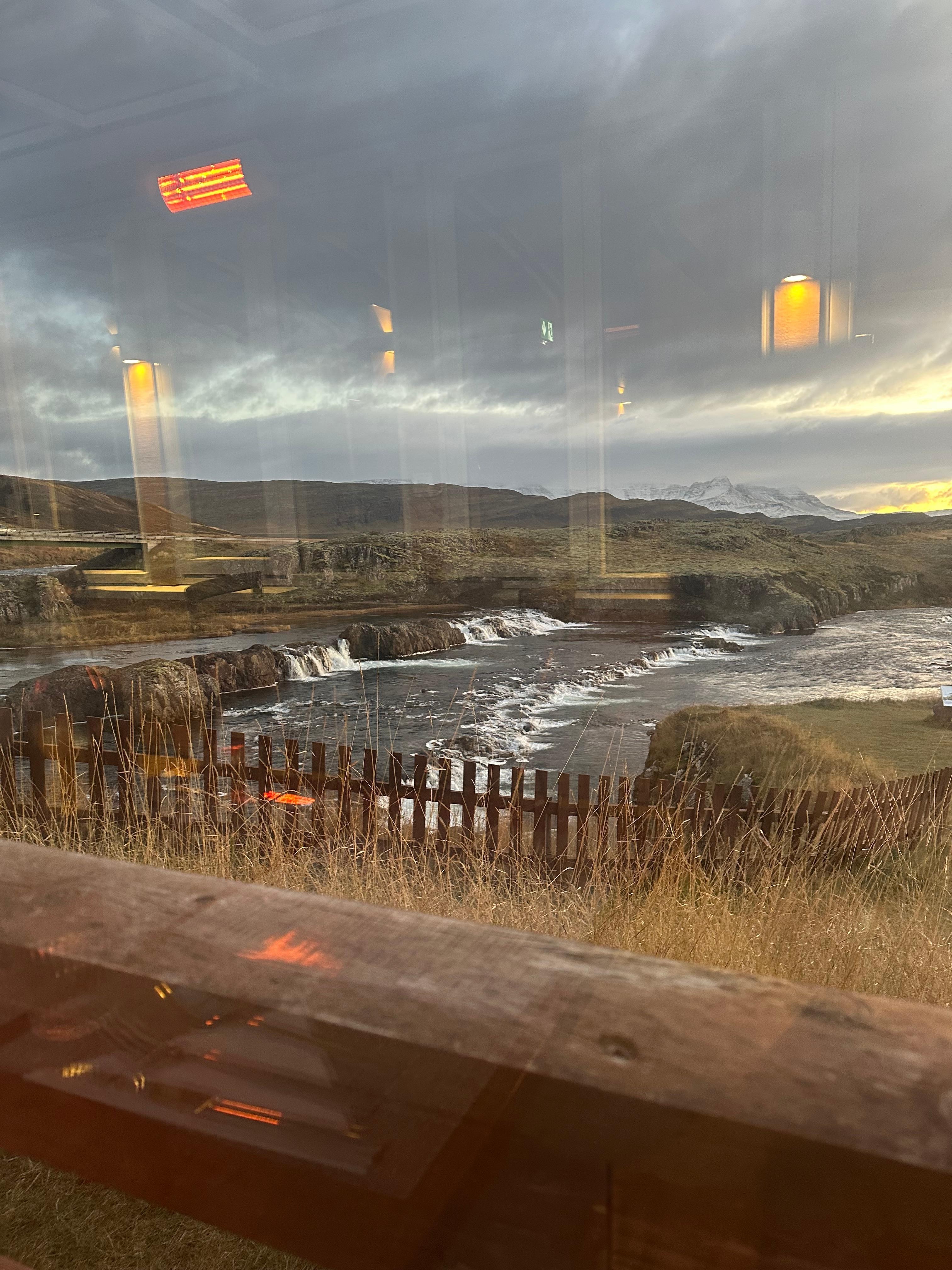 Another photo of the waterfall from the dinning patio 