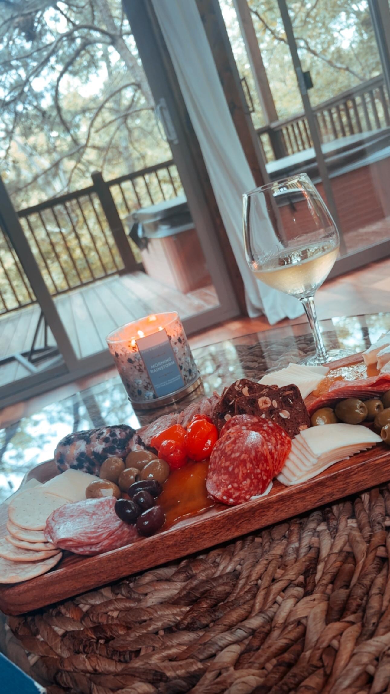 Charcuterie board and a thunderstorm!