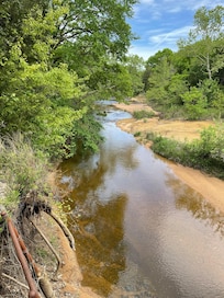 The creek next to the cabin.
