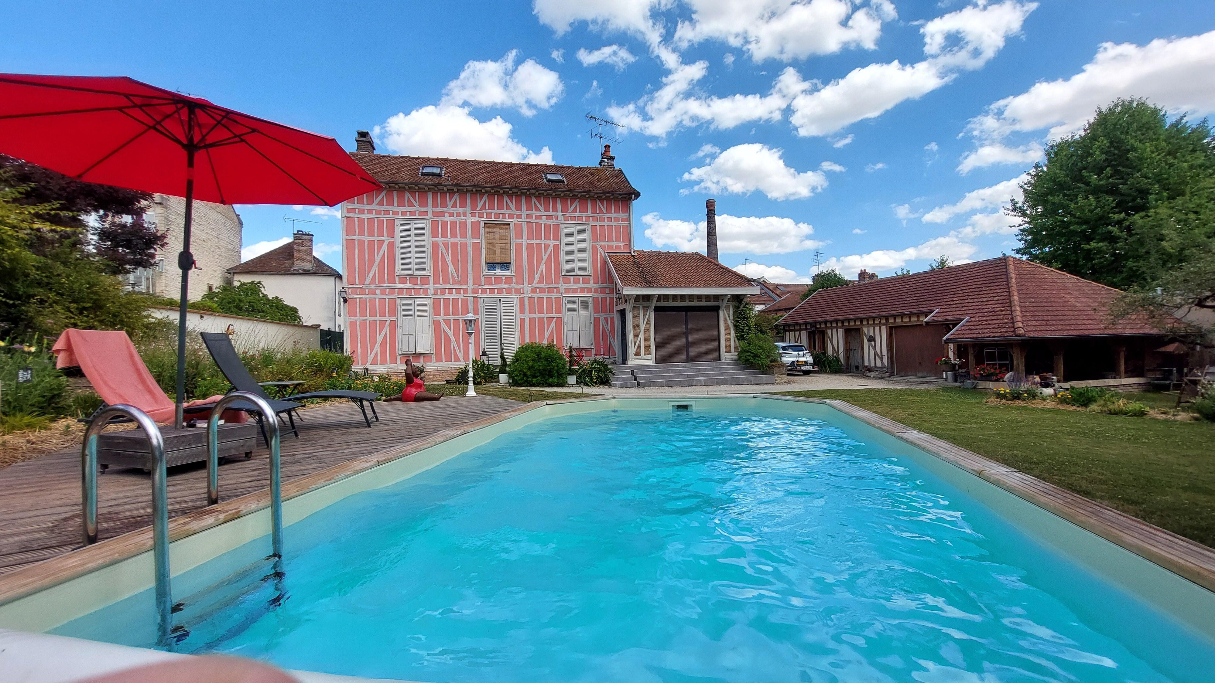 Het heerlijke zwembadje.