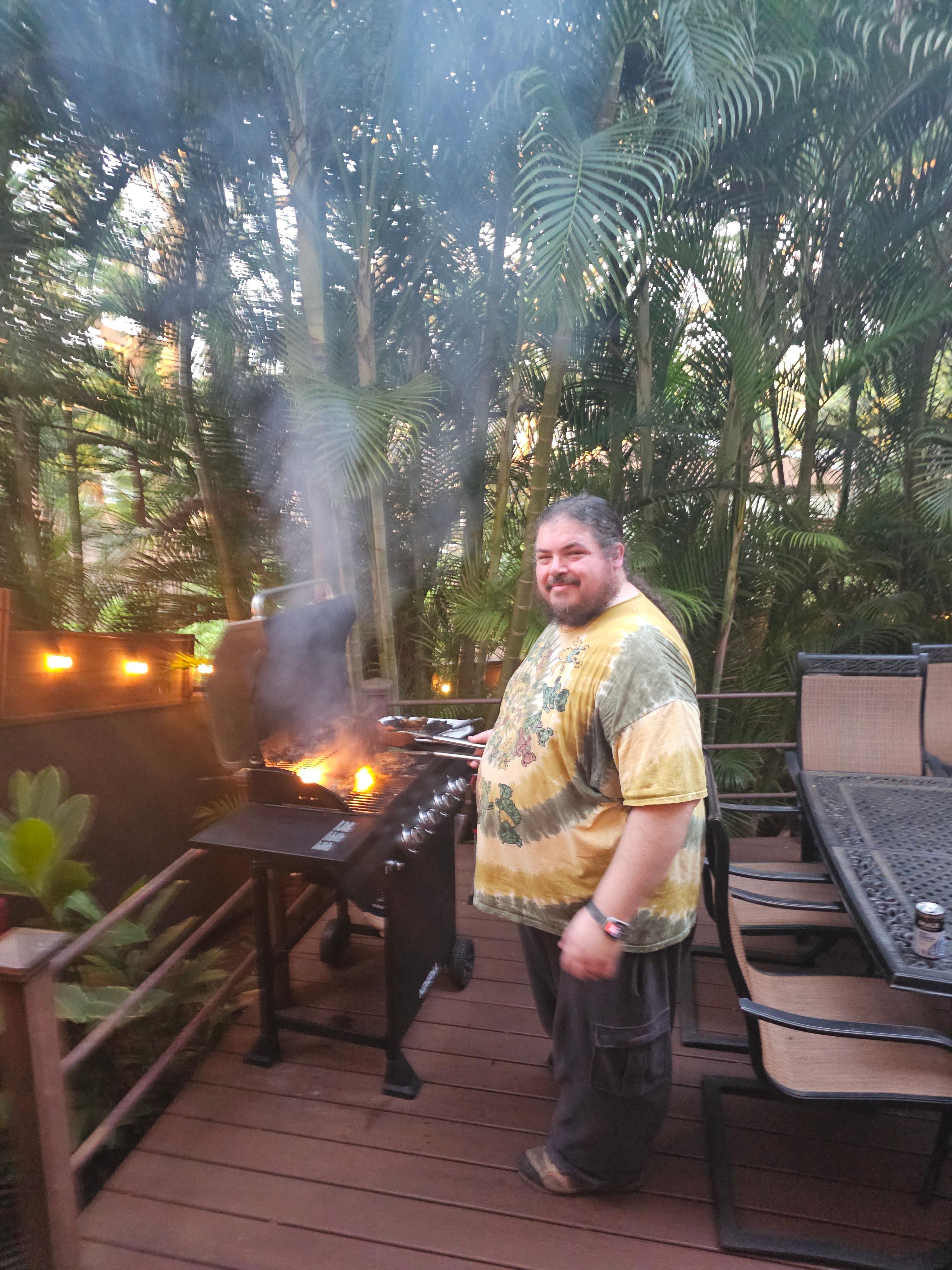 Terrific grill on the lanai