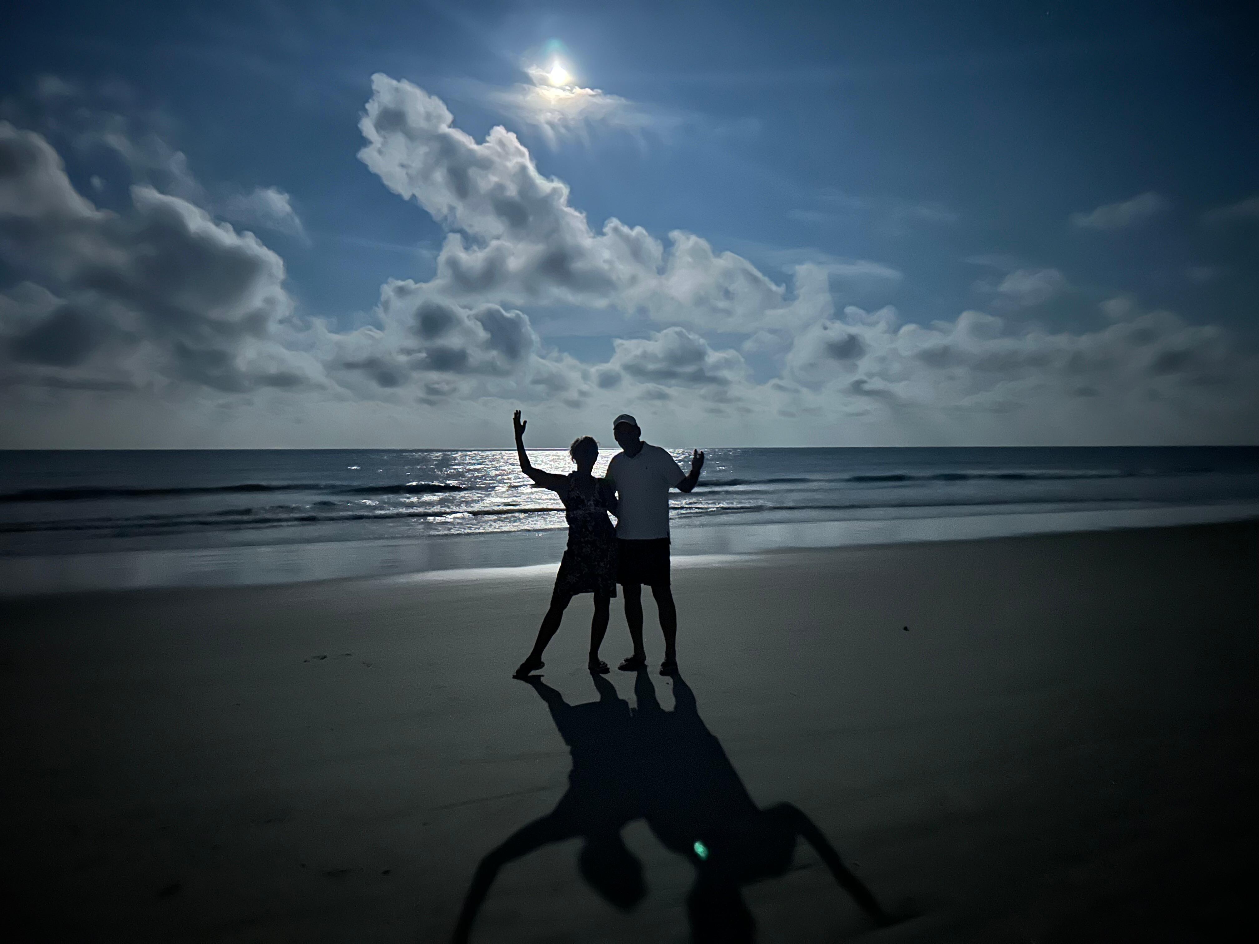 Full moon on the beach!