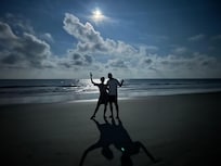 Full moon on the beach!