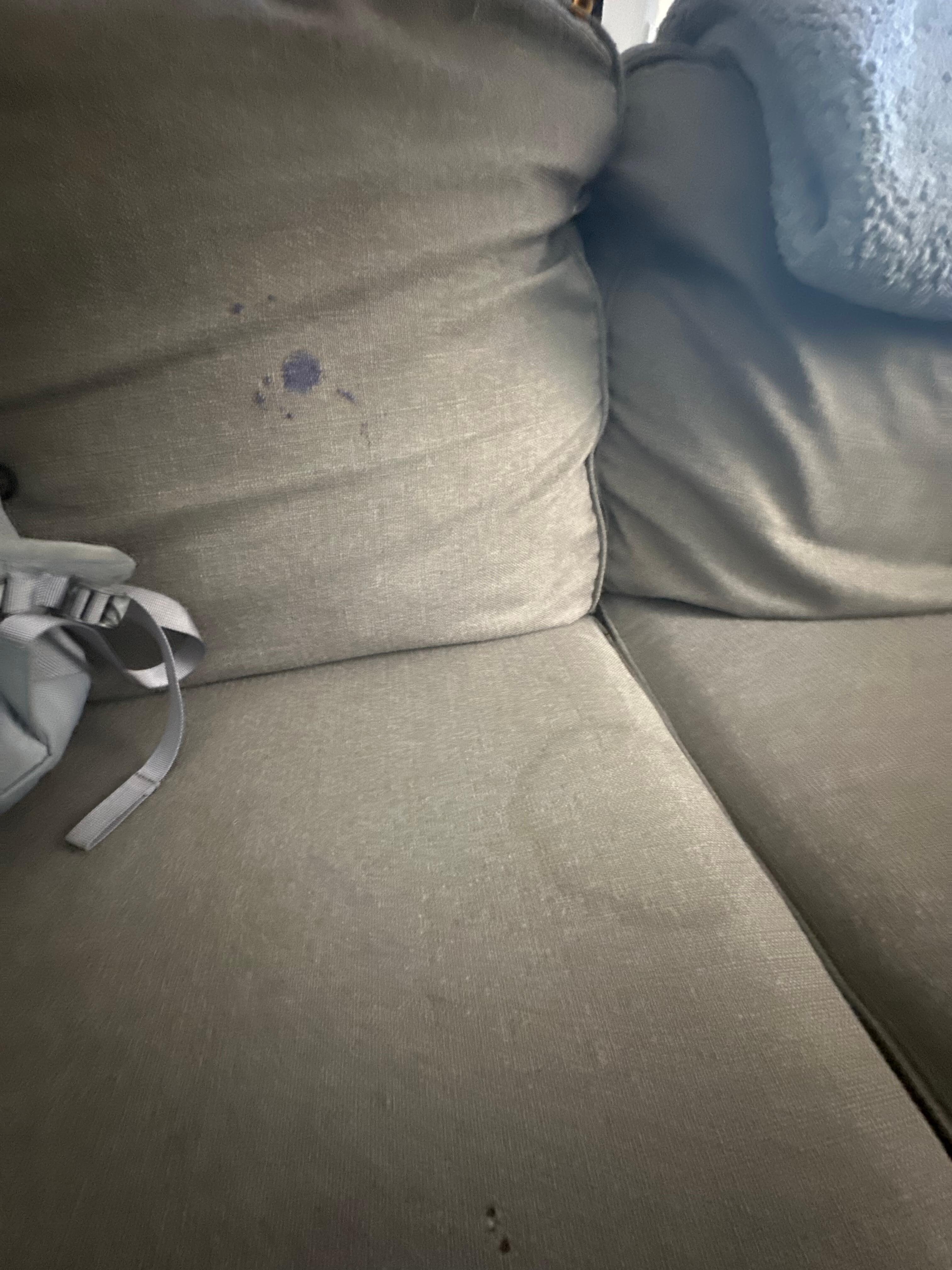 Couch Stains that are not in the pictures listed