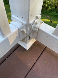 Zip ties holding the rails together