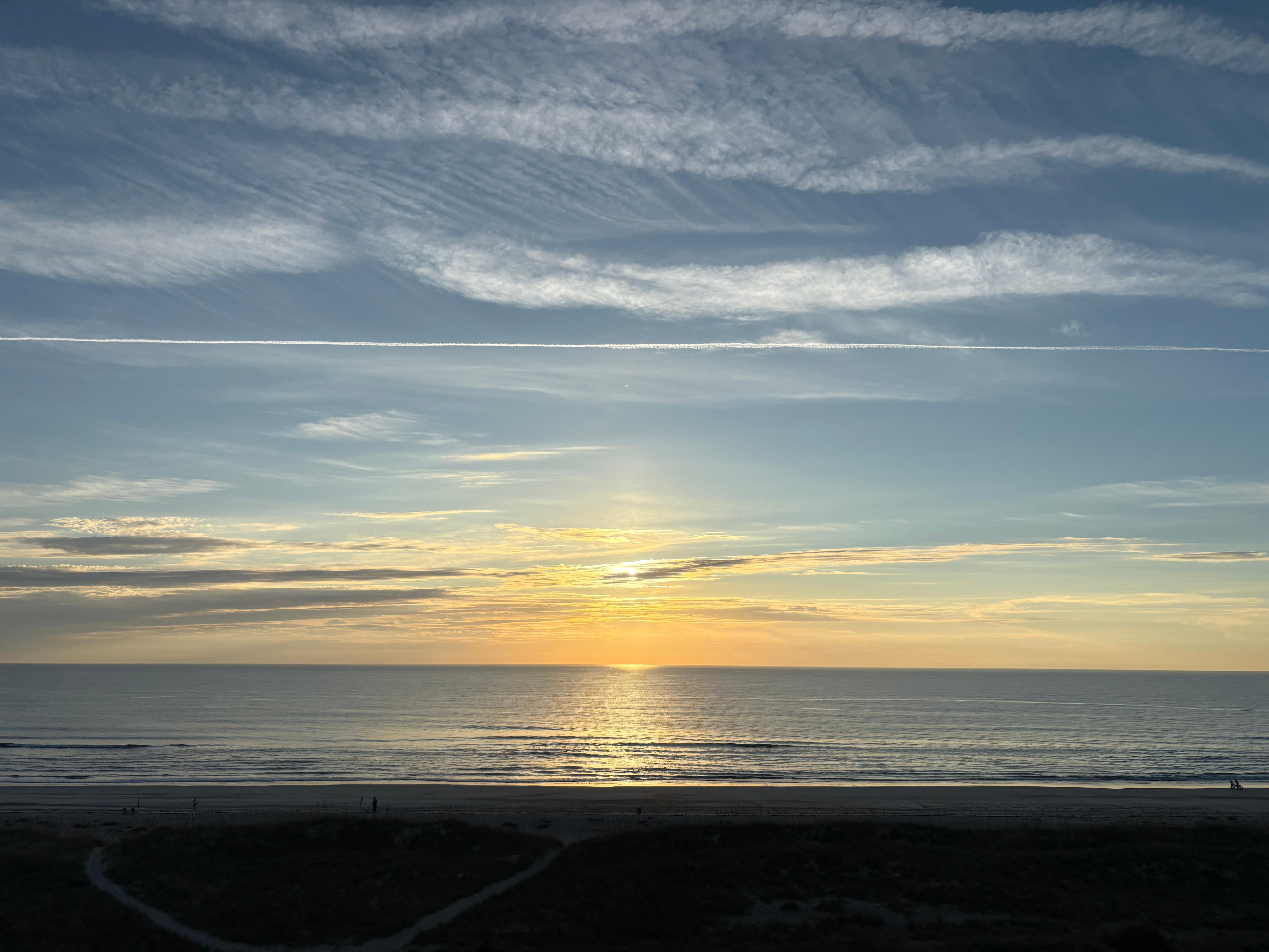 Sunrise directly off our deck 