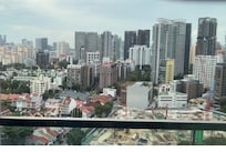 Amazing view of the skyline from the room.