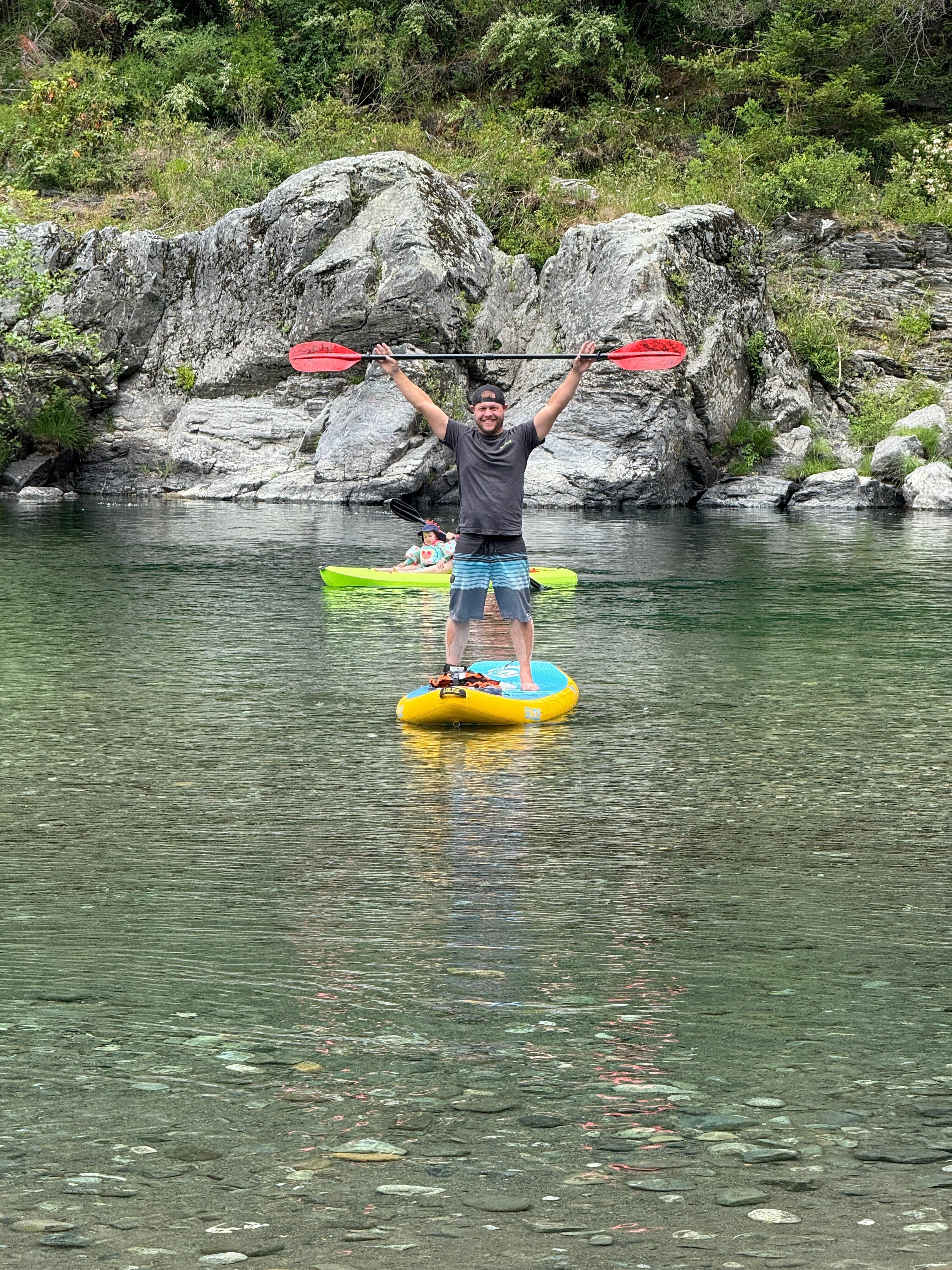 Paddle boarding and kayaking 6 minutes from the house. The clearest river water I’ve ever seen. 